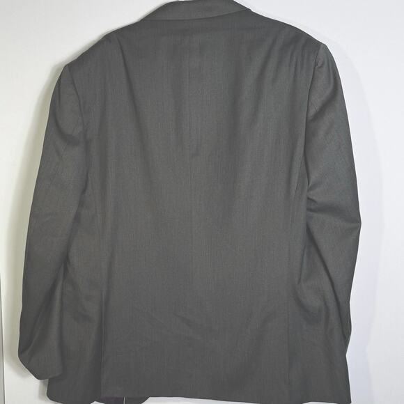 Lineage Men 2 Piece Gray Suit 46R Blazer Jacket Pants 40W Poly Rayon Purple Line - Picture 5 of 16